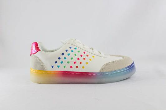 Girls' Cat & Jack Kira Rainbow Star Sneakers